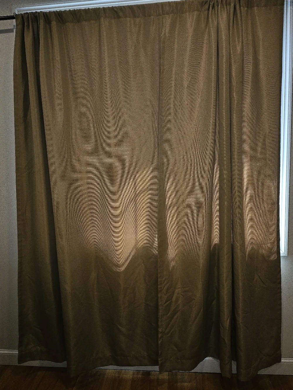Gold/Neutral Tan Window Curtain Panels -